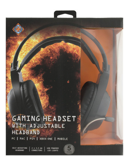 Stereo Gaming Headset, 2x3.5 mm connectors Orange LED, black Stereo Gaming Headset, 2x3.5 mm connectors Orange LED, black