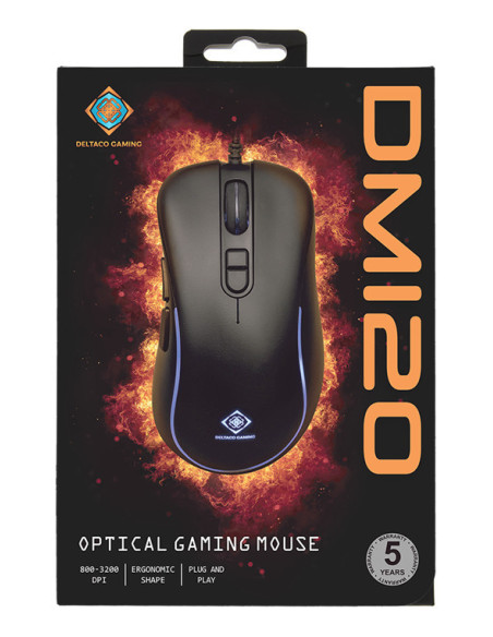Optical RGB Gaming Mouse DM120 USB Type-A 3200 DPI Optical RGB Gaming Mouse DM120 USB Type-A 3200 DPI