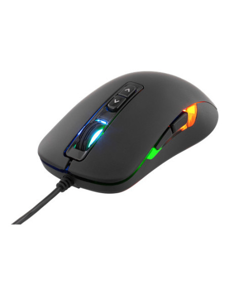 Optical Gaming Mouse RGB 7-buttons breathing LEDs USB, black 800-2000 DPI
