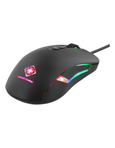 Optical Gaming Mouse RGB 7-buttons breathing LEDs USB, black 800-2000 DPI