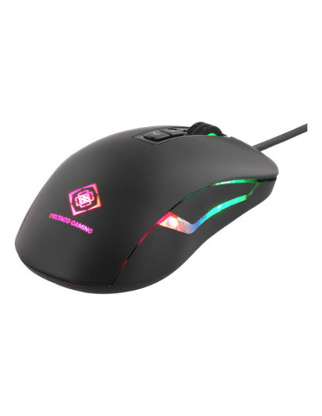 Optical Gaming Mouse RGB 7-buttons breathing LEDs USB, black 800-2000 DPI