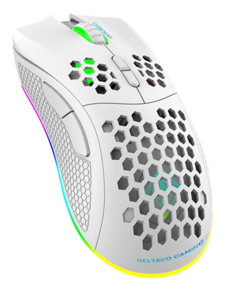 Mouse Right-hand RF Wireless + USB Type-C Laser 6400 DPI, White RGB Mouse Right-hand RF Wireless + USB Type-C Laser 6400 DPI, White RGB