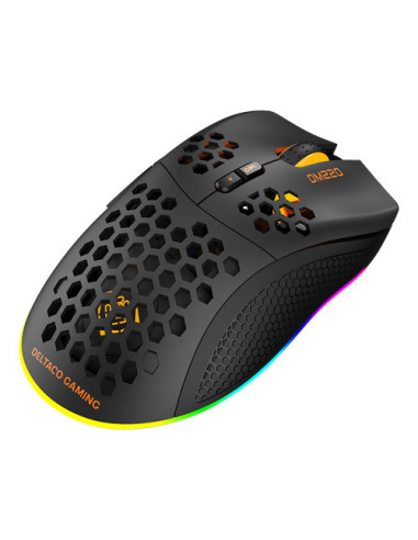 Gaming Mouse Right-hand RF Wireless + USB Type-A Optical 6400 DPI, Black RGB