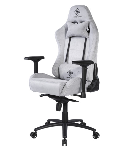 Gaming chair soft Alcantara light-grey DC440D ergonomica, doppio