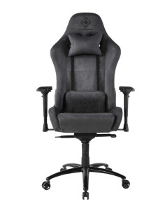 Gaming chair soft Alcantara dark-grey DC440D ergonomica, doppio cuscinetto nuca-schiena 2
