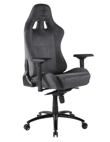 Gaming chair soft Alcantara dark-grey DC440D ergonomica, doppio cuscinetto nuca-schiena