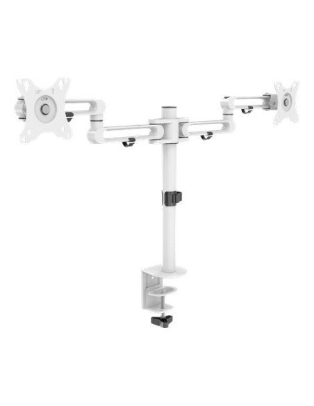 Dual Monitor Desk Mount, 17 ”-32” screens White Dual Monitor Desk Mount, 17 ”-32” screens White
