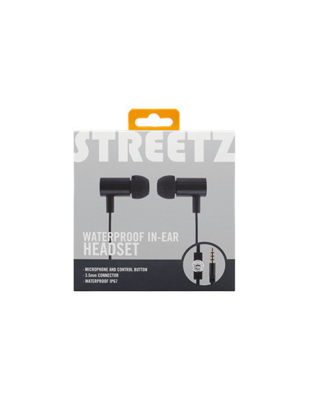 Auricolari Wired WaterProof In-ear Music Neri