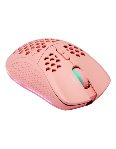 Mouse Right-hand RF Wireless + USB Type-C Laser 4800 DPI, Pink RGB Mouse Right-hand RF Wireless + USB Type-C Laser 4800 DPI, Pink RGB