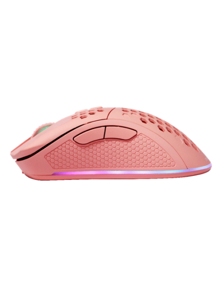 Mouse Right-hand RF Wireless + USB Type-C Laser 4800 DPI, Pink RGB Mouse Right-hand RF Wireless + USB Type-C Laser 4800 DPI, Pink RGB
