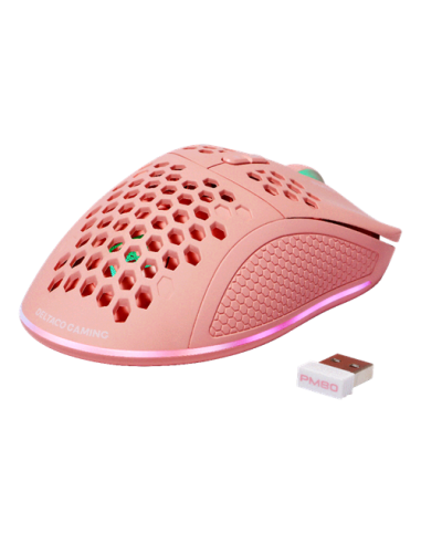 Mouse Right-hand RF Wireless + USB Type-C Laser 4800 DPI, Pink RGB