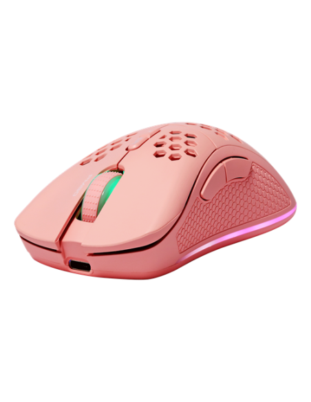 Mouse Right-hand RF Wireless + USB Type-C Laser 4800 DPI, Pink RGB Mouse Right-hand RF Wireless + USB Type-C Laser 4800 DPI, Pink RGB