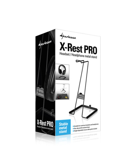 X-Rest PRO Passive holder Headphones, Headset Black