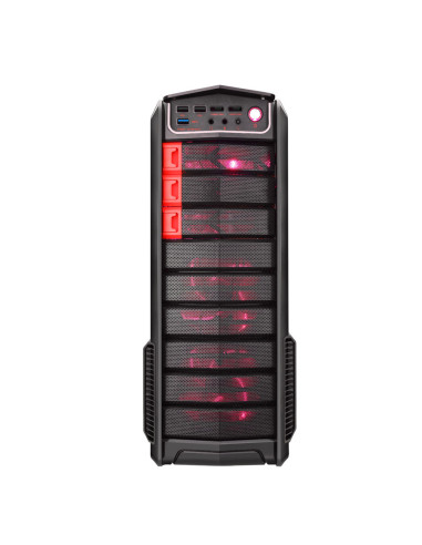 Defender Midi Tower Black, Red