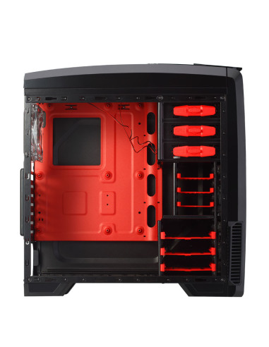 Defender Midi Tower Black, Red