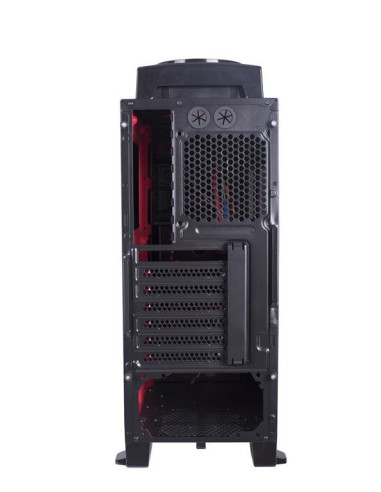 Defender Midi Tower Black, Red