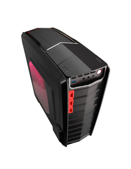 Defender Midi Tower Black, Red