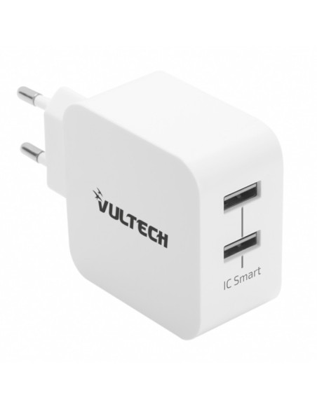 24W Caricatore 2xUSB A da 4.8A Bianco