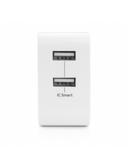 24W Caricatore 2xUSB A da 4.8A Bianco