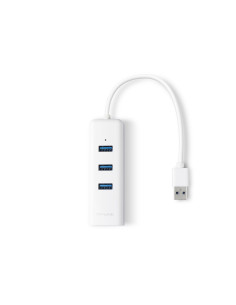 UE330 HUB USB 3.2 Gen Type-A White 3 USB-A 3.0 Ports 1 Gigabit Ethernet 2
