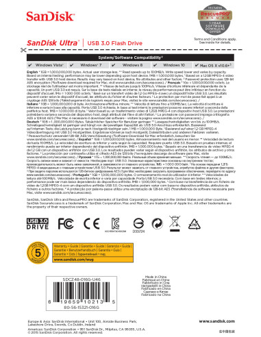 16GB Ultra USB tipo A 3.2 Gen 1 (3.1 Gen 1) Nero