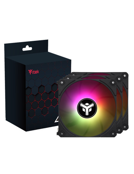 Kit 3x Ventola per case UW12 Black - 12cm, ARGB Sync 5V 3pin, 4pin PWM Kit 3x Ventola per case UW12 Black - 12cm, ARGB Sync 5V 3pin, 4pin PWM