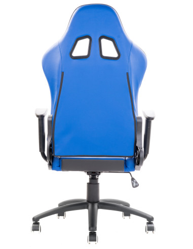 PLAYCOM PM20 Gaming Chair PVC Doppio Cuscino Schienale Reclinabile Blue/Black