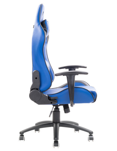 PLAYCOM PM20 Gaming Chair PVC Doppio Cuscino Schienale Reclinabile Blue/Black