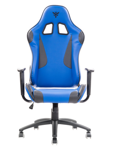 PLAYCOM PM20 Gaming Chair PVC Doppio Cuscino Schienale Reclinabile Blue/Black