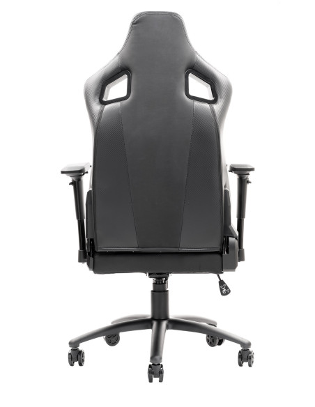 SCOUT PM30 Gaming Chair PVC e Tessuto Black/White con Poggiatesta, Cuscino Lombare, braccioli 4D SCOUT PM30 Gaming Chair PVC e Tessuto Black/White con Poggiatesta, Cuscino Lombare, braccioli 4D