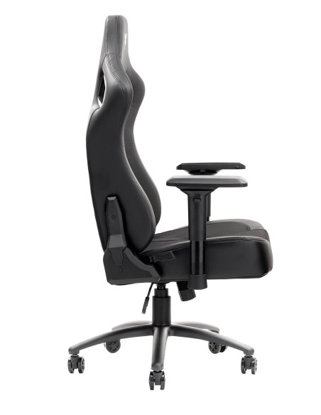 SCOUT PM30 Gaming Chair PVC e Tessuto Black/White con Poggiatesta, Cuscino Lombare, braccioli 4D SCOUT PM30 Gaming Chair PVC e Tessuto Black/White con Poggiatesta, Cuscino Lombare, braccioli 4D
