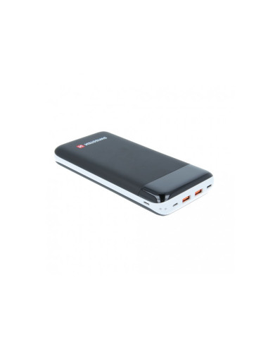 30.000mAh Power Bank Quick Charge 3.0, Black, White 18W 3A
