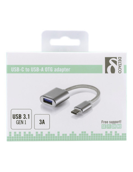 USB-C – USB-A 3.1 Gen 1 - adapter, Silver