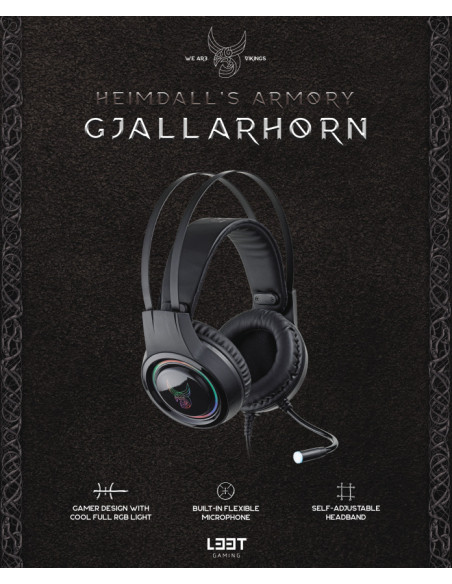 GJALLARHORN Headset Wired Head-band Black