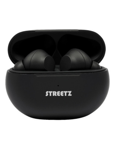 Cuffie In Ear Bluetooth Stereo Nero headset con microfono, Custodia di ricarica, regolazione del volume