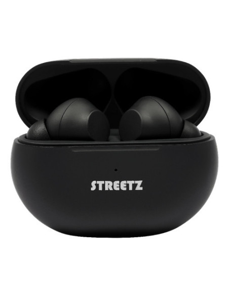 Cuffie In Ear Bluetooth Stereo Nero headset con microfono, Custodia di ricarica, regolazione del volume