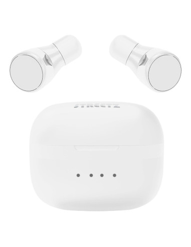 True Wireless Stay-In-Ear, Duak Earbuds, Charge Case, White