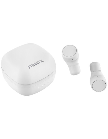True Wireless Stay-In-Ear, Duak Earbuds, Charge Case, White