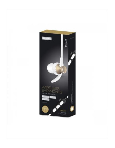 Earphones In-Ear Bluetooth V4.2 con microSD e Microfono White/Gold Earphones In-Ear Bluetooth V4.2 con microSD e Microfono White/Gold
