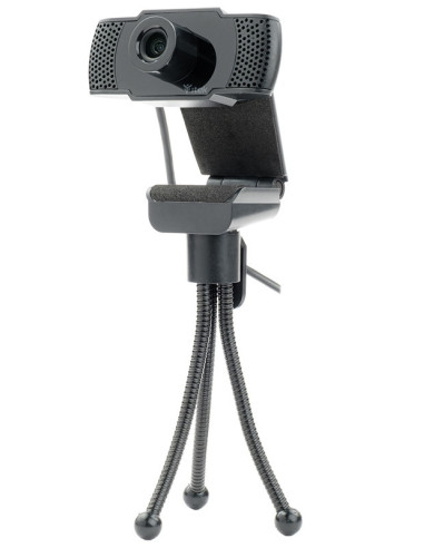 Webcam con Microfono W300 - Full HD- 30FPS- USB- treppiede