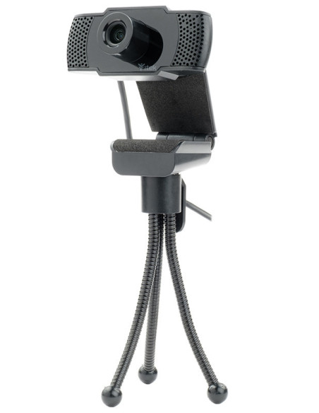 Webcam con Microfono W300 - Full HD- 30FPS- USB- treppiede