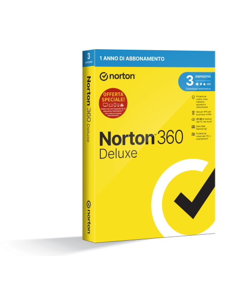 Norton 360 Deluxe, 3 dispositivi, 1 anno