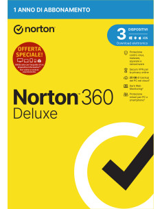 Norton 360 Deluxe, 3 dispositivi, 1 anno 2