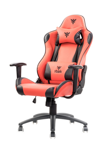 PLAYCOM PM20 PVC  Doppio Cuscino, Schienale  Reclinabile, Rosso/Nero