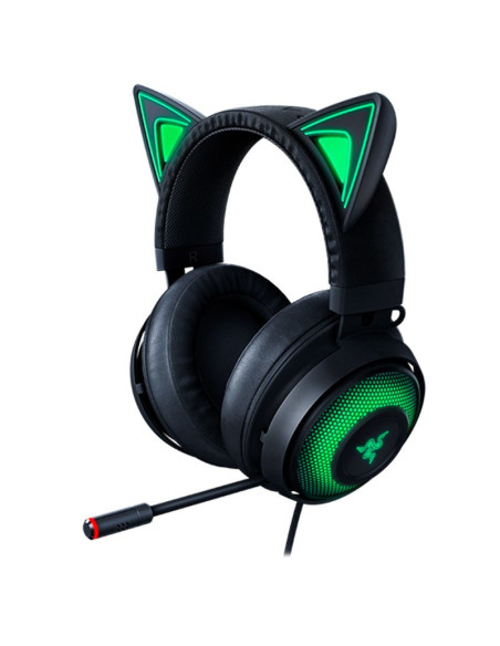 Kraken Kitty Edition Headset Wired Head-band Gaming Black, Green RGB
