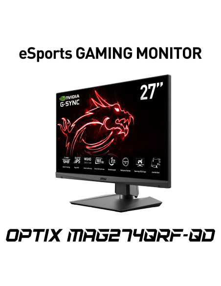 27" Optix MAG274QRFDE-QD WQHD rapid-IPS 165Hz 1ms Pivot/HAS/Tilt USB-C G-SYNC eSports