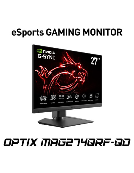 27" Optix MAG274QRFDE-QD WQHD rapid-IPS 165Hz 1ms Pivot/HAS/Tilt USB-C G-SYNC eSports