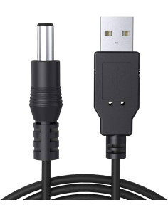 Adattatore USB A M a Alimentatore 5,5 mm x 2,5 mm da 5 V CC, 80cm 2