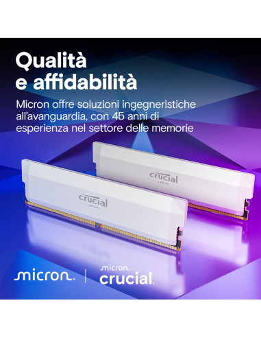 64GB (2x32GB) Pro 6000 MHz CL40 White XMP/EXPO