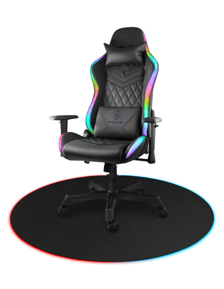 GAMING DFP430 RGB gaming floor mat, USB-C, 1100x1100x3mm, black/RGB